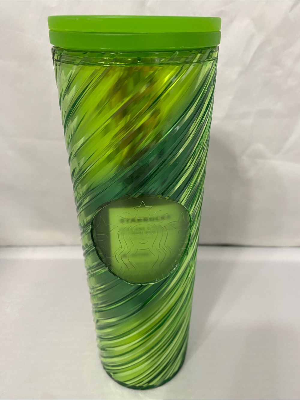 Starbucks Lime Green Swirl Tumbler